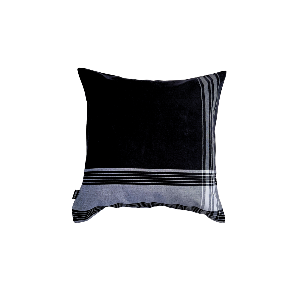 Tigoni Black Small Kikoy Cushion