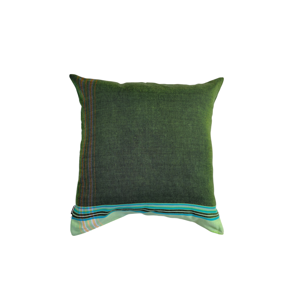 Nairobi Forest Green Small Kikoy Cushion