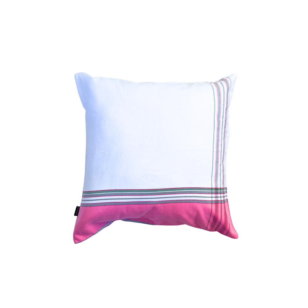 Malindi White Small Kikoy Cushion