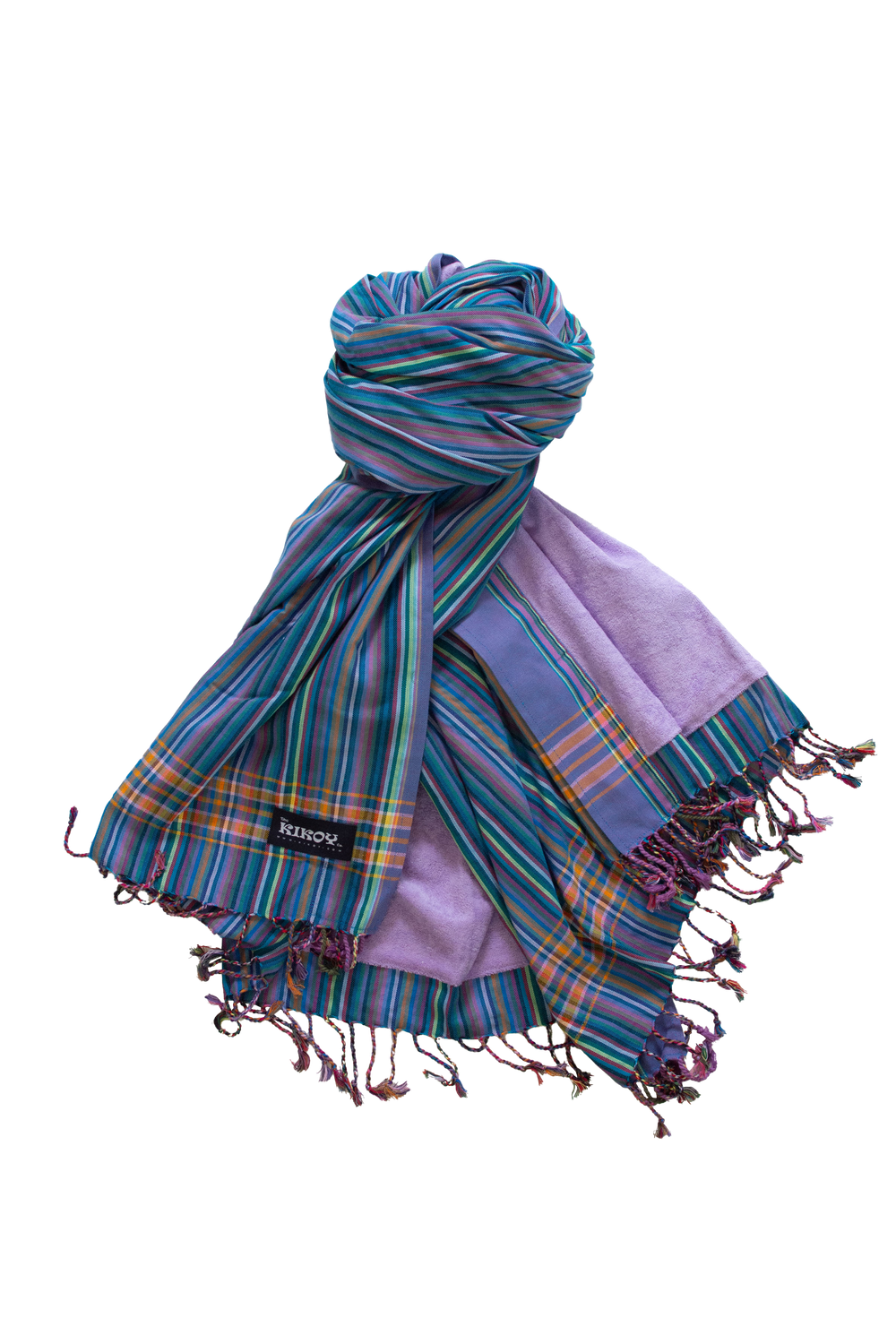 Nandi Purple Kikoy Beach Towel Lined With Purple Towel