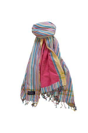 Bamburi Sunrise Kikoy Beach Towel Lined With Pink Towel