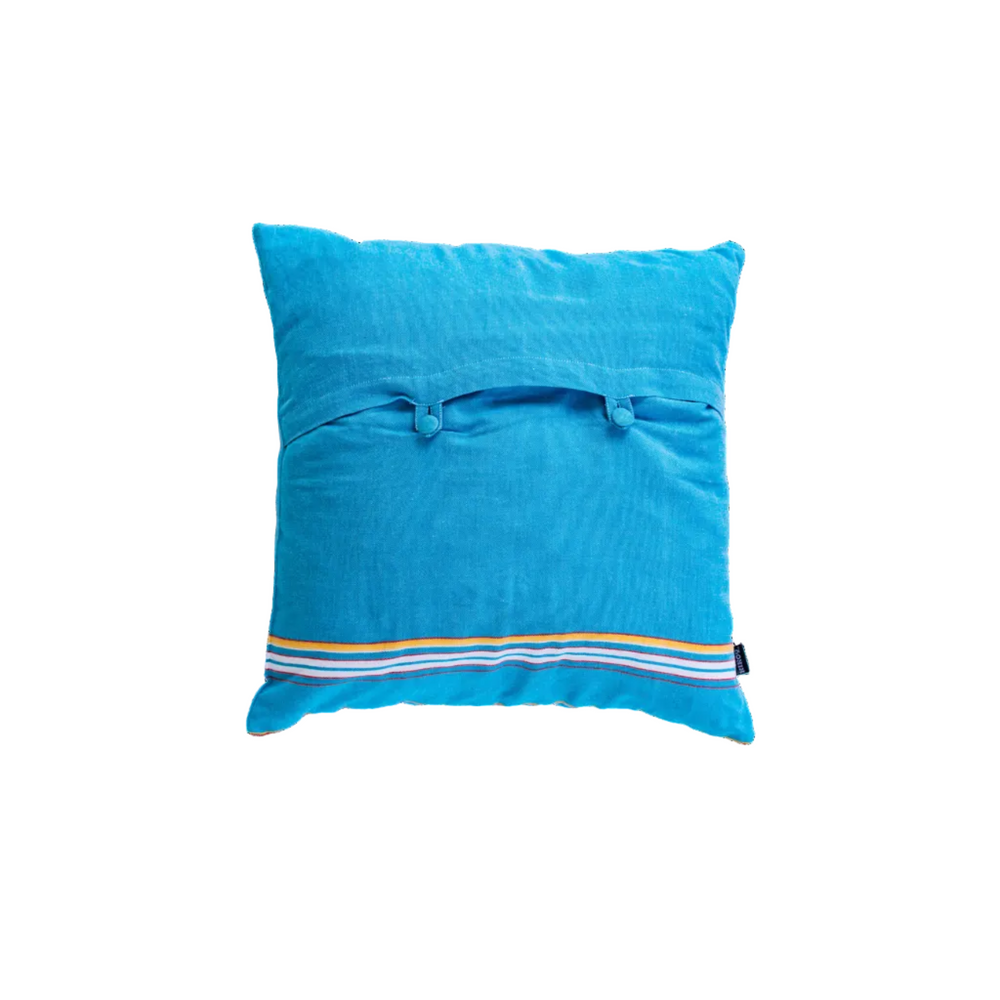 Waridi Turquoise Small Kikoy Cushion