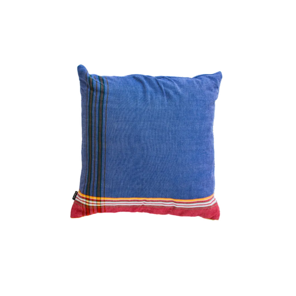 Kikoy Co. Blue Small Kikoy Cushion