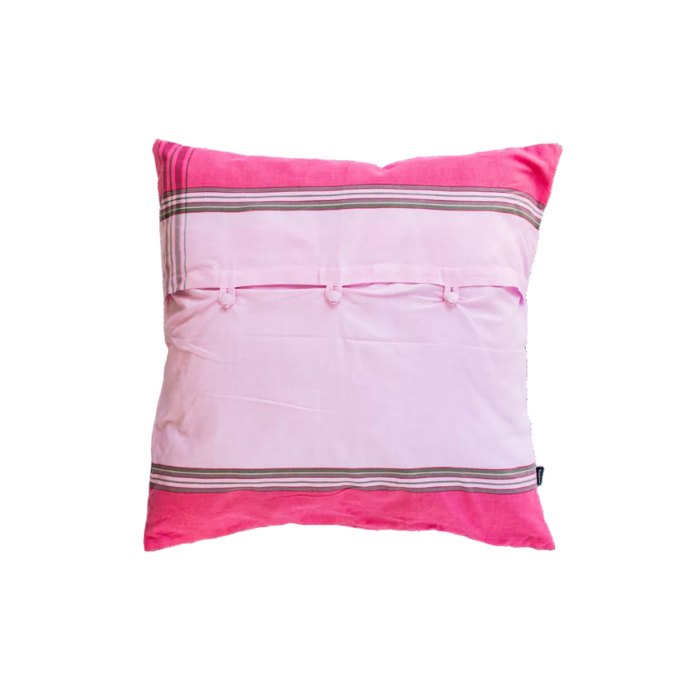 Malindi Pink Medium Kikoy Cushion