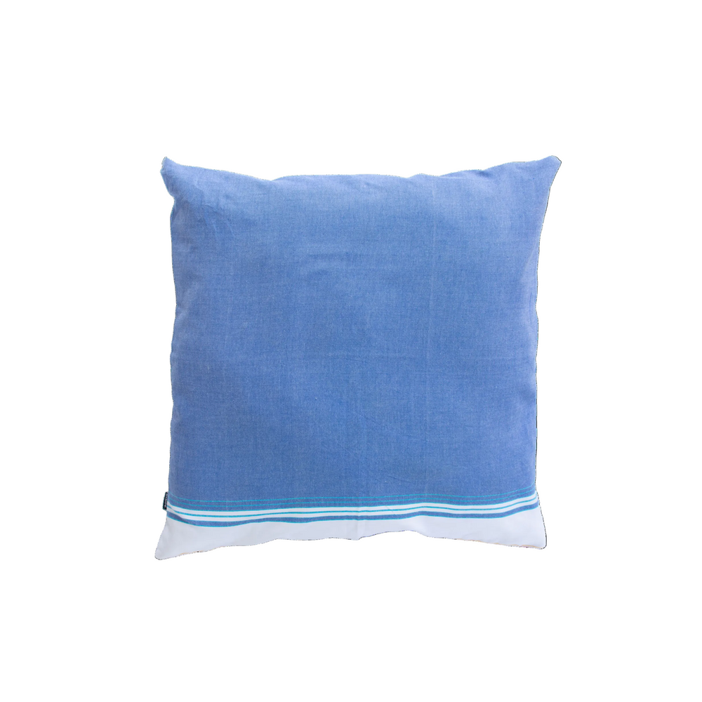 Tatu Blue Medium Kikoy Cushion