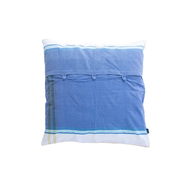 Tatu Blue Medium Kikoy Cushion