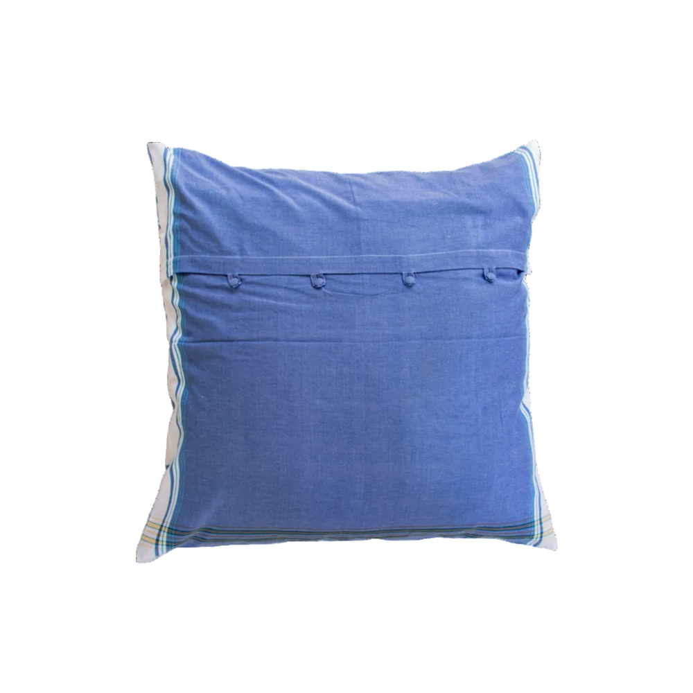 Tatu Blue Large Kikoy Cushion