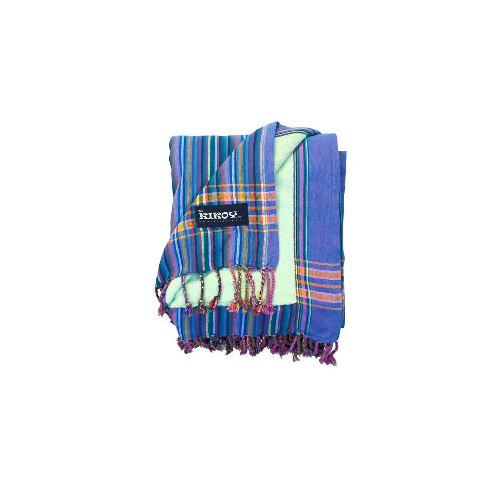 Nandi Purple Lime Kikoy Beach Towel