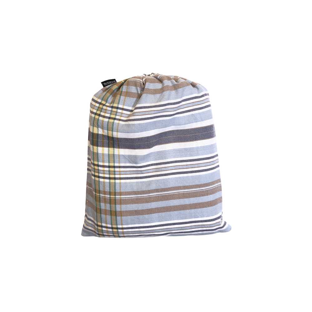 Bofa Blue Beige Kikoy Beach Towel