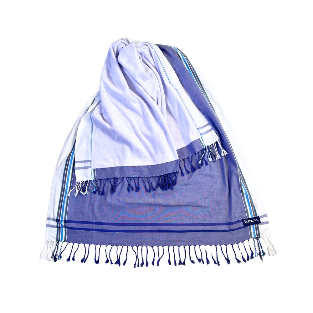 Tatu Blue Toto Kikoy Beach Towel