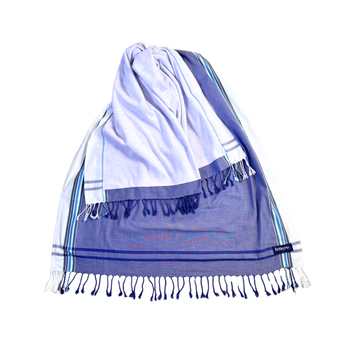 Tatu Blue Toto Kikoy Beach Towel