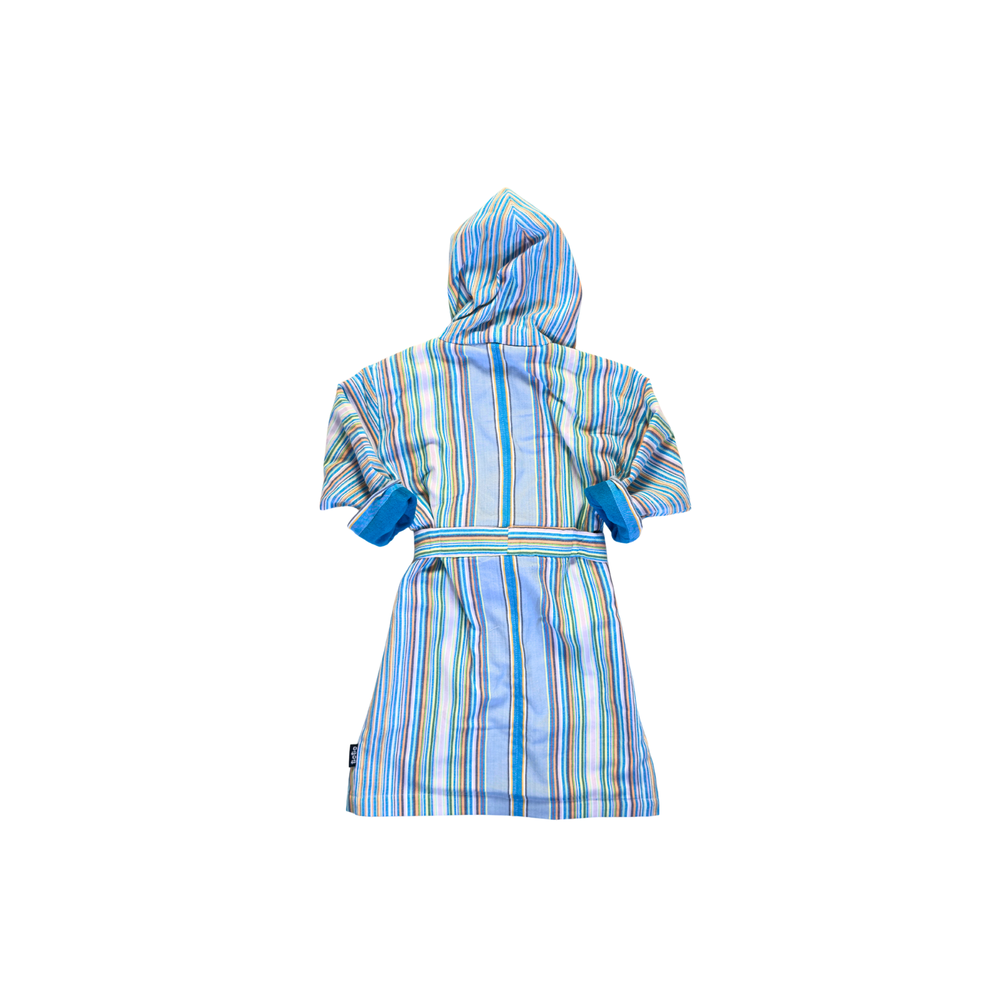 Watatu Rainbow Turquoise Towel-lined Toto Kikoy Robe