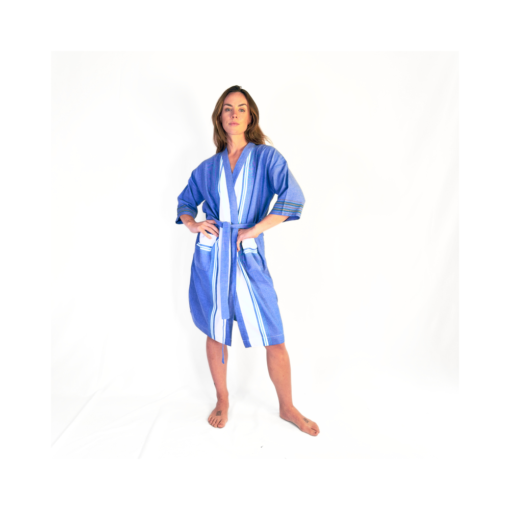 Tatu Blue Kikoy Robe