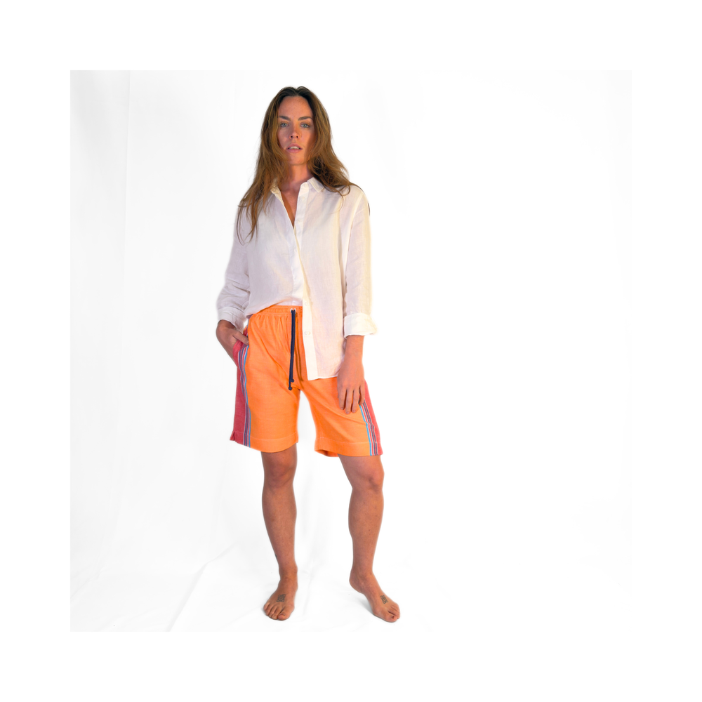 Nairobi Orange Kikoy Bahari Shorts