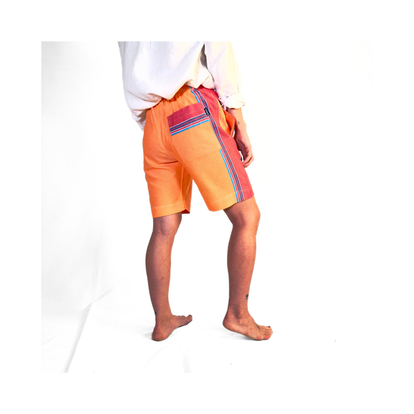Nairobi Orange Kikoy Bahari Shorts
