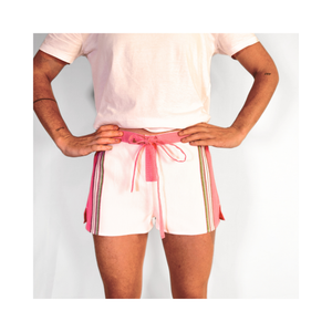 Malindi White Kikoy Short Shorts