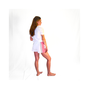 Malindi White Kikoy Short Shorts