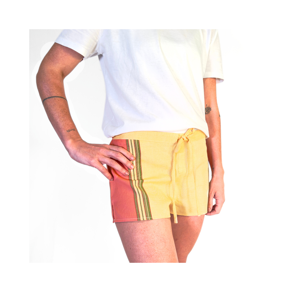 Malindi Peach Kikoy Short Shorts