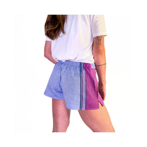 Malindi Blue Kikoy Short Shorts
