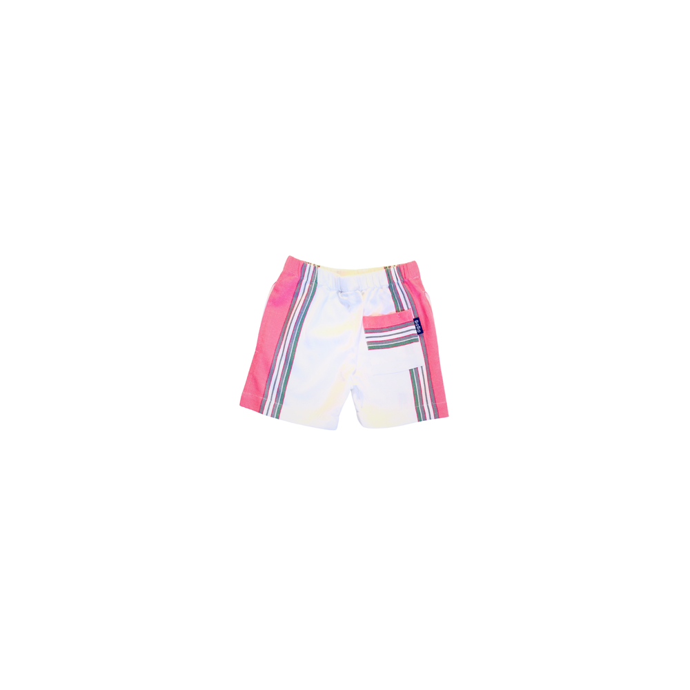 Malindi White Toto Kikoy Shorts