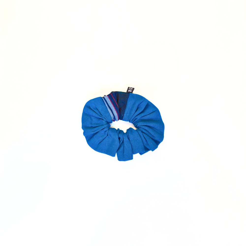 Diani Turquoise Kikoy Hair Scrunchie