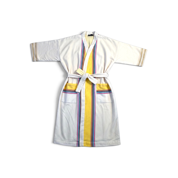 Shela Yellow Kikoy  Towel-lined Robe