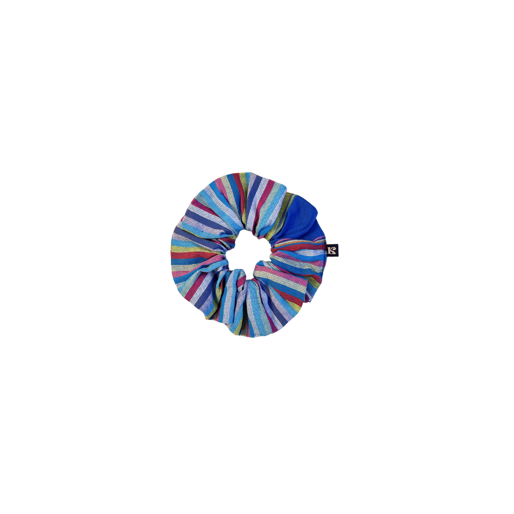 Bamburi Blue  Kikoy Hair Scrunchie