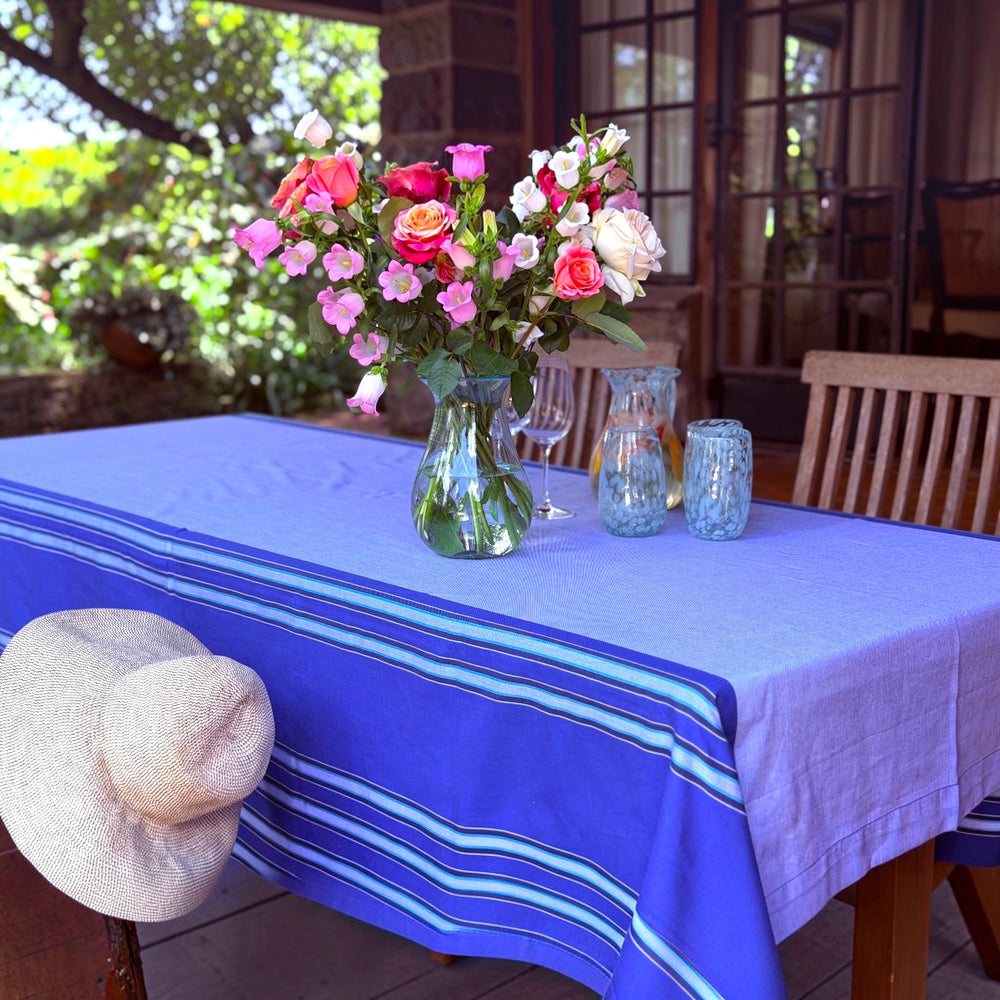 Kikoy Blue Table Cloth