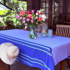 Kikoy Blue Table Cloth